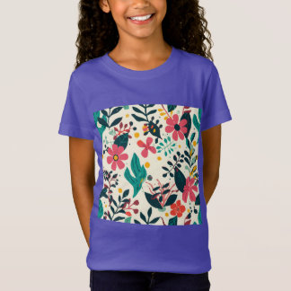 T-Shirt Vibrant Botanica : motif floral moderne