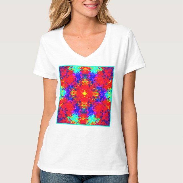 T-shirt Vibrant Couleurs vives Art Motif (Devant)