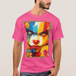 T-shirt Vibrant Punk Life Street Art Portrait
