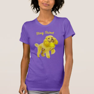T-Shirt Vibrant Purple Poodle Art Reste Mignon