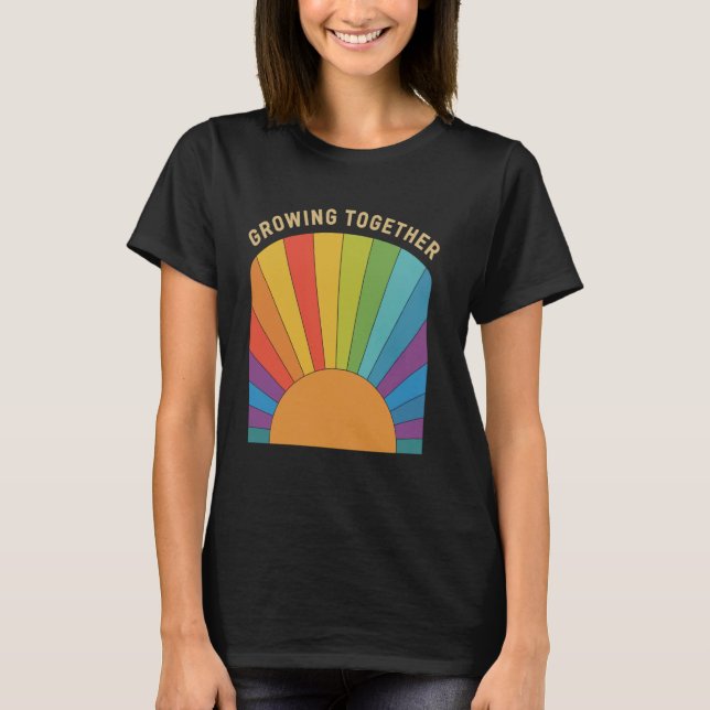 T-shirt Vibrant Sun Rays With Motivational Phrase (Devant)