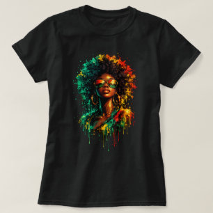 T-shirt Vibrante âme afro peinture goutte street art