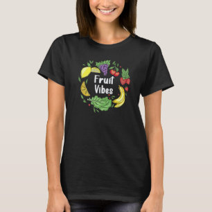 T-shirt Vibrations de Fruits Amour Végétalien Signe de Pai