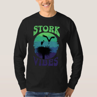 T-shirt Vibrations de la cigogne Cigognes Aigrettes Héronn