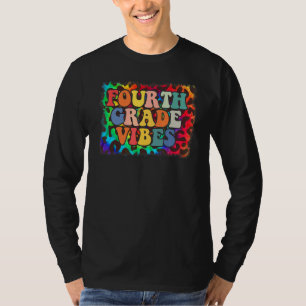 T-shirt Vibrations de quatrième année Tie Dye léopard Reto