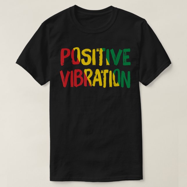 T-shirt Vibrations positives Vibes Rasta Reggae Jamaïque (Design devant)