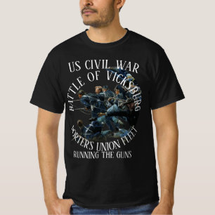 T-SHIRT VICKSBURG GUERRE DE SÉCESSION AMÉRICAINE FLOTTE DE