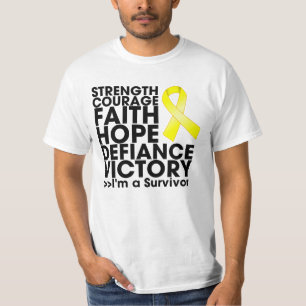 T-shirt Victoire de force d'espoir de cancer du testicule