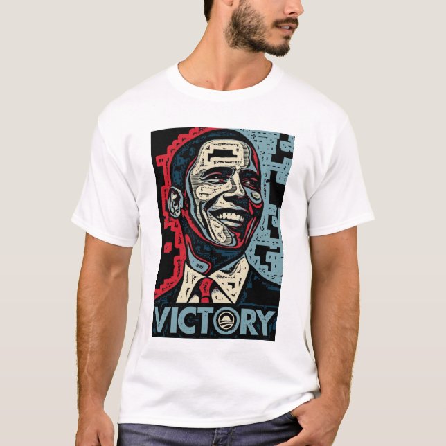 T-shirt Victoire d'Obama (Devant)