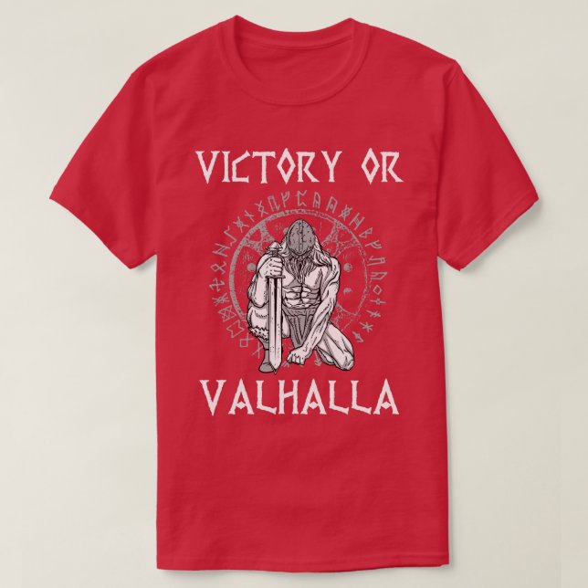 T-shirt Victoire ou Valhalla Viking (Design devant)