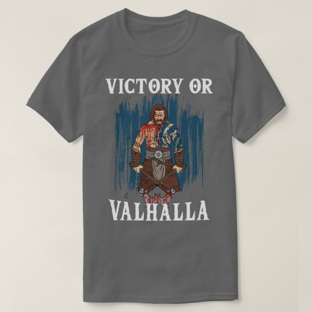 T-shirt Victoire ou Valhalla Viking 4 (Design devant)