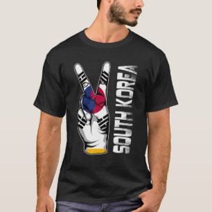 T-shirt Victoire patriotique rétrograde Corée du Sud Doigt