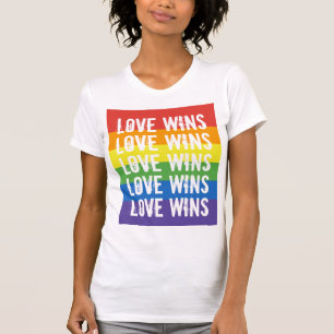 T-shirt Victoires d'amour - drapeau d'arc-en-ciel