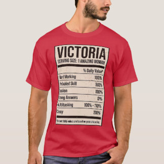 T-shirt Victoria Nom de la valeur nutritive Surnom Alias T