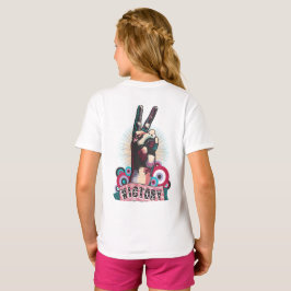 T-Shirt – Victory Peace & Love Pop-Art Design