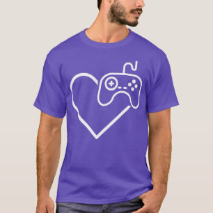 T-shirt Vidéo Coeur de Lover avec contrôleur de jeu