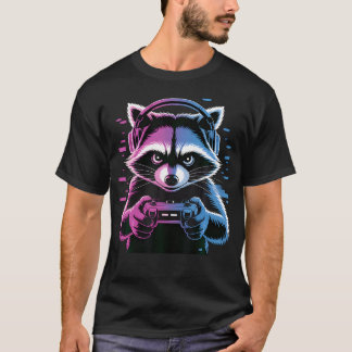 T-shirt Vidéo de jeu Cool Raccoon