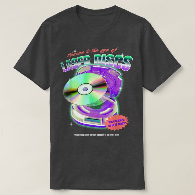 T-shirt Vidéo de nuit LaserDisc Vidéo de nuit 80s 90s Tech (Design devant)