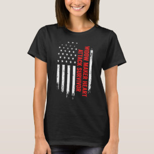 T-shirt Vidéo-femme Maker Heart Attack Survivor American F