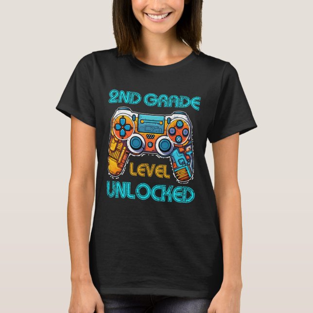 T-shirt Vidéo Game Boys Enfants 2e niveau Niveau Déverroui (Devant)