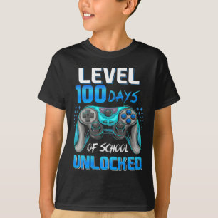 T-shirt Video Gamer 100e Jour De Niveau D'École 100 Jours