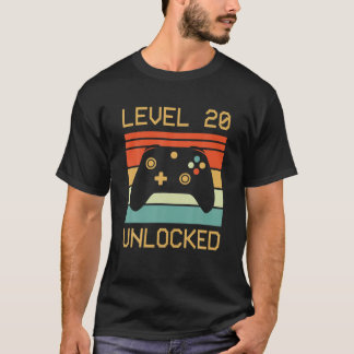T-shirt Vidéo Gamer Funny 20 ans Anniversaire - Cadeaux Ni