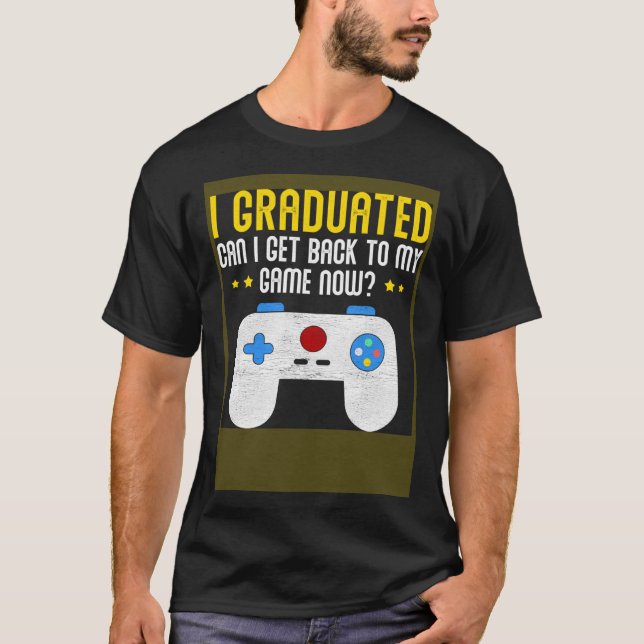T-shirt Video Games Graduation  Gamer (Devant)