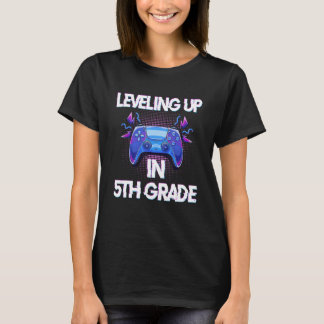 T-shirt Video Gaming   for students Leveling up in Fifth G