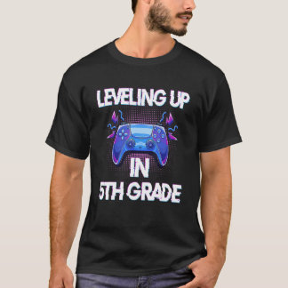 T-shirt Video Gaming   for students Leveling up in Fifth G