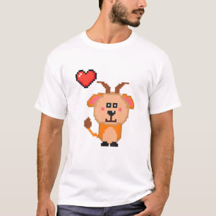 T-shirt Vidéogame 8 bits de chèvre rétro amusants Joueurs