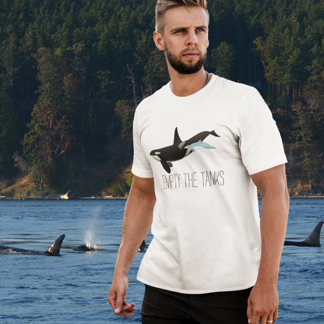 T-shirt Vider Les Chars Dolphin Libre Orca Tueur Whale (Créateur téléchargé)