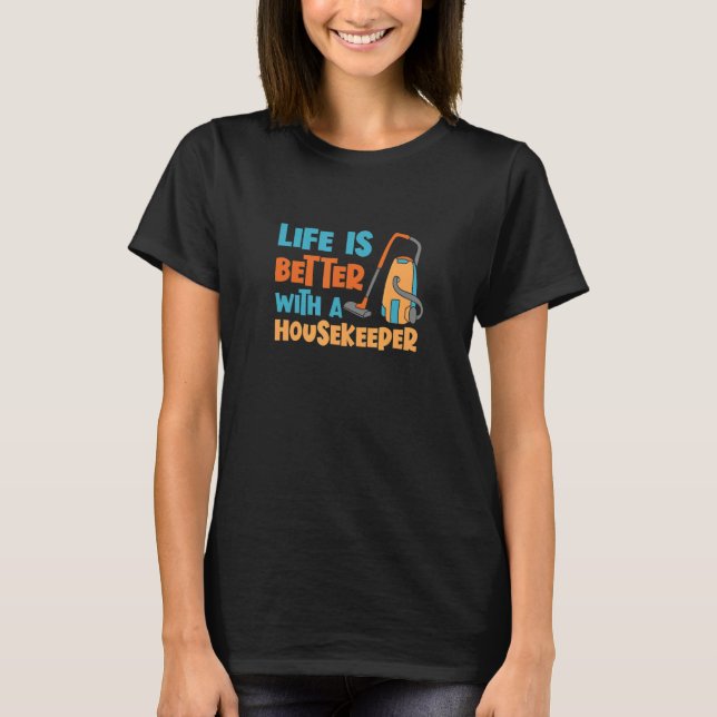 T-shirt Vie Avec Entretien Professionnel Nettoyage Des Fil (Devant)