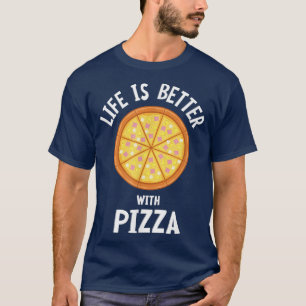 T-shirt Vie Avec Pizza Italienne Fromage Pizza Machine