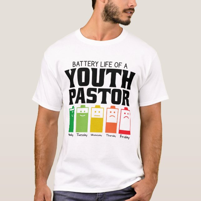 T-shirt Vie Batterie D'Un Pasteur Jeune (Devant)