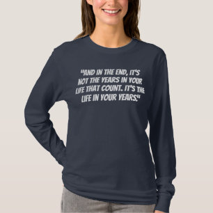 T-shirt vie dans vos années