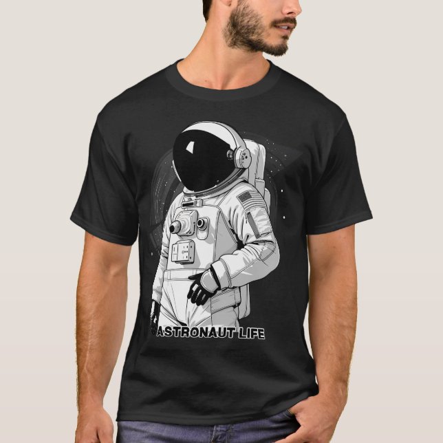 T-shirt Vie d'astronaute - Astronaut (Devant)