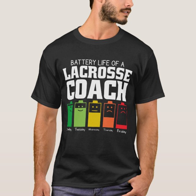 T-shirt Vie De Batterie D'Un Entraîneur De Crosse (Devant)