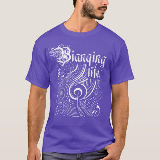T-shirt Vie de bianqing de musique Wavy
