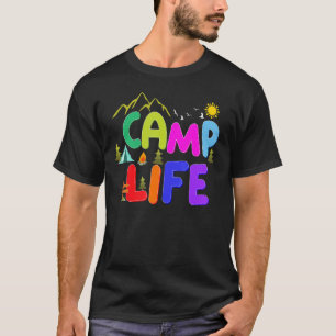 T-shirt Vie de camp Camper Camper Camping Enfants 1