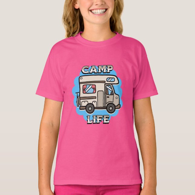 T-shirt Vie de camp | Camper rétro (Devant)