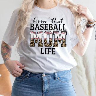 T-shirt Vie de cette maman de baseball