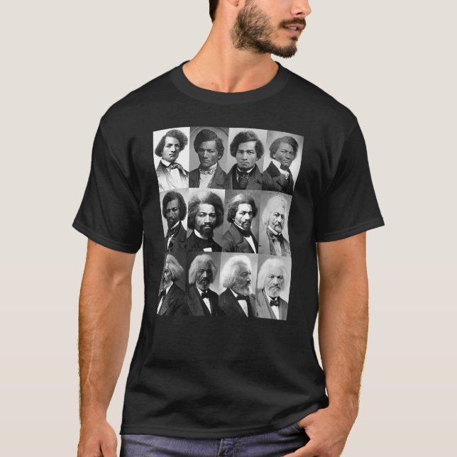 T-shirt Vie De Frederick Douglass Vintage Histoire Noire (Devant)