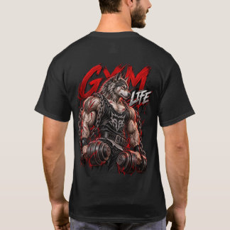T-shirt Vie de gym Loup-garou Mode Bête Bodybuilding Fitne
