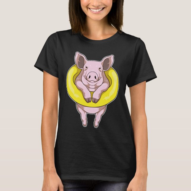 T-shirt Vie de natation de porc (Devant)