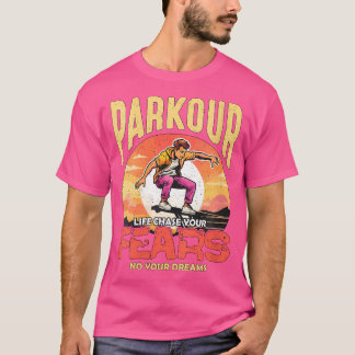 T-shirt Vie de Parkour Féminin Poursuis Tes Peurs Freestyl