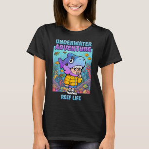 T-shirt Vie de récif d'aventure sous-marine