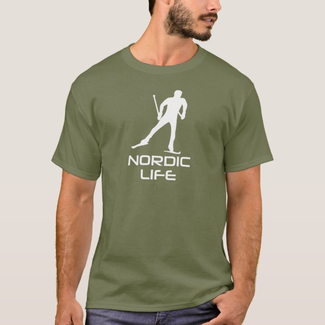 T-shirt Vie de ski nordique (Devant)