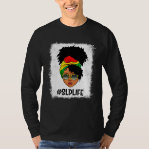 T-shirt Vie de SLP fière des femmes Afro Bun méché Histoir