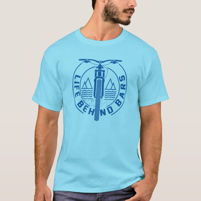 T-shirt Vie derrière les bars Vélo amusant (Devant)