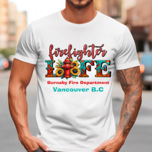 T-shirt Vie d'un pompier dans l'art vibrant